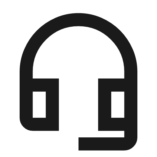 Headset mic outline icon, outline style, from Material Symbols