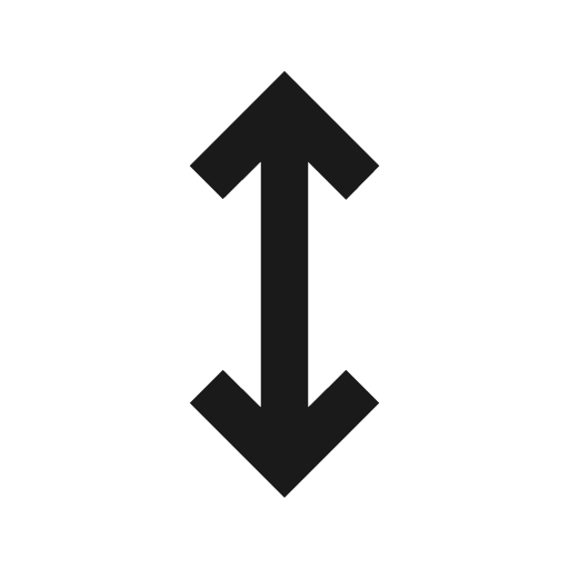 Height icon, solid style, from Material Symbols