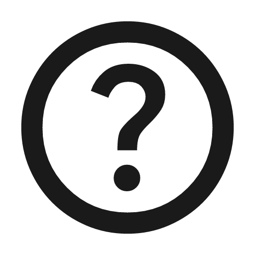 Help outline icon, outline style, from Material Symbols