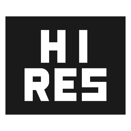 High res sharp icon, sharp-cornered style, from Material Symbols