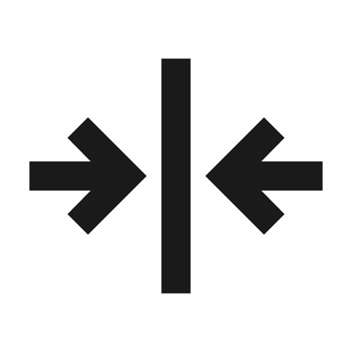 Horizontal align center icon, solid style, from Material Symbols