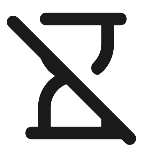 Hourglass disabled rounded icon, rounded style, from Material Symbols