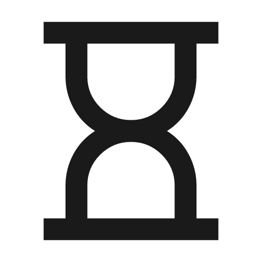 Hourglass empty icon, solid style, from Material Symbols