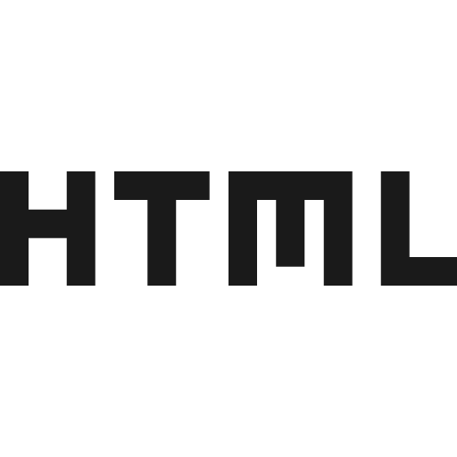 Html sharp icon, sharp-cornered style, from Material Symbols