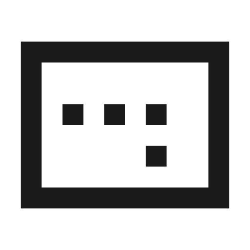 Image aspect ratio outline sharp icon, sharp-cornered style, from Material Symbols