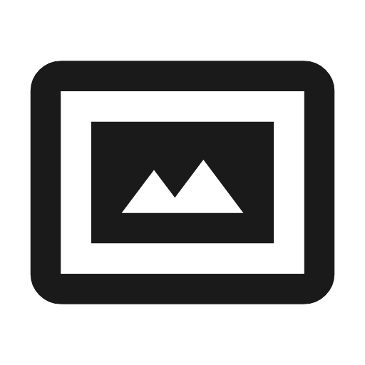 Image inset outline icon, outline style, from Material Symbols