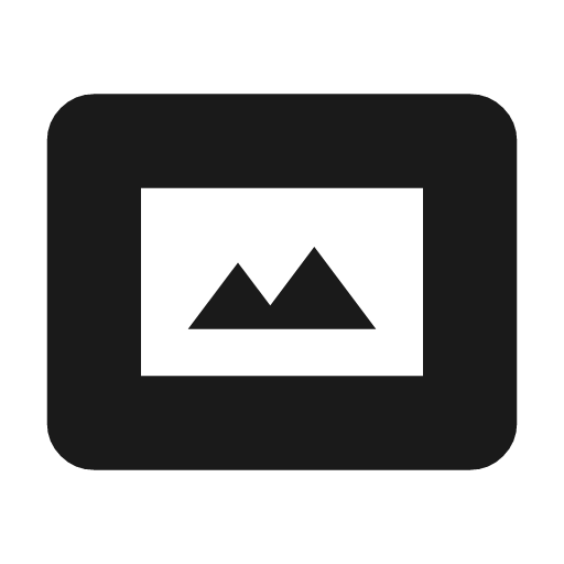 Image inset icon, solid style, from Material Symbols