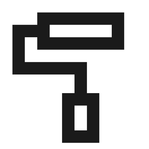Imagesearch roller outline sharp icon, sharp-cornered style, from Material Symbols