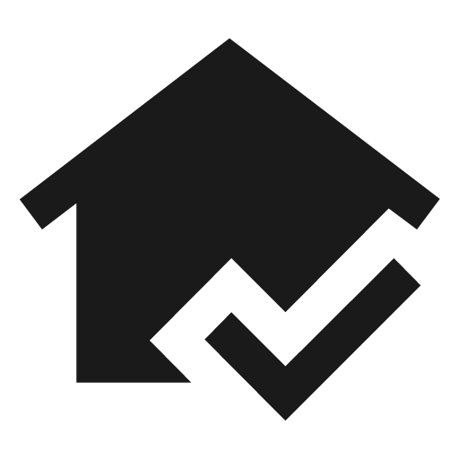 In home mode icon, solid style, from Material Symbols