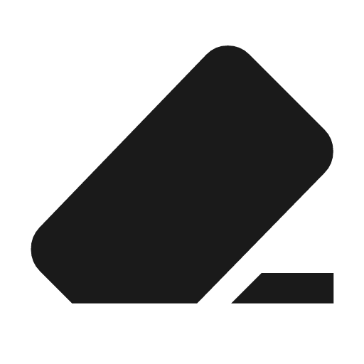 Ink eraser icon, solid style, from Material Symbols