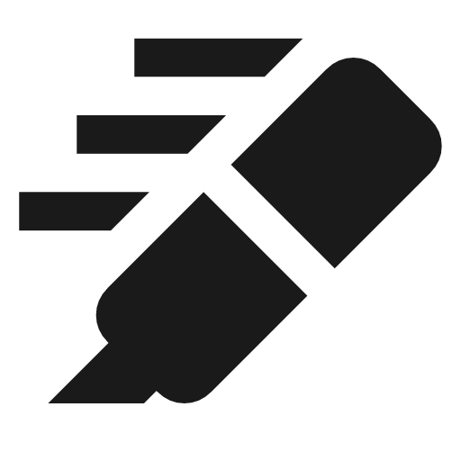 Ink highlighter move icon, solid style, from Material Symbols