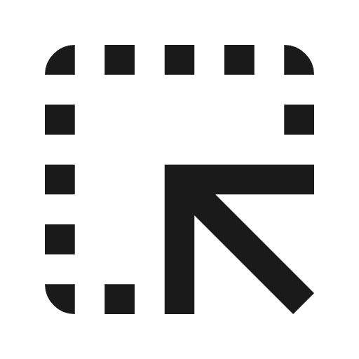 Ink selection icon, solid style, from Material Symbols