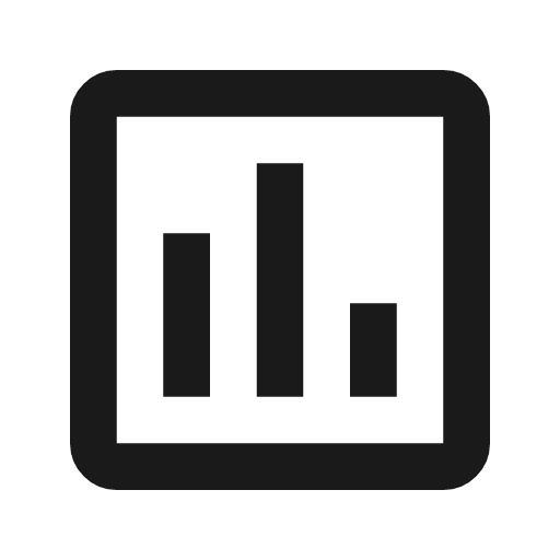 Insert chart outline icon, outline style, from Material Symbols