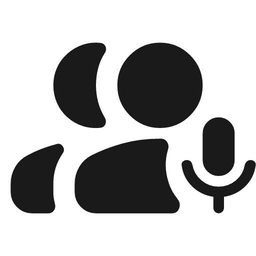 Interpreter mode rounded icon, rounded style, from Material Symbols