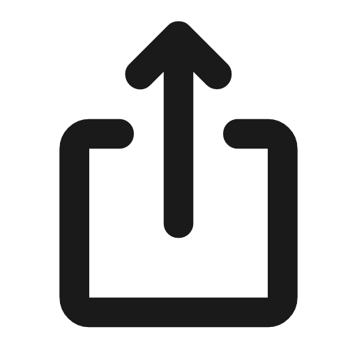 Ios share rounded icon, rounded style, from Material Symbols