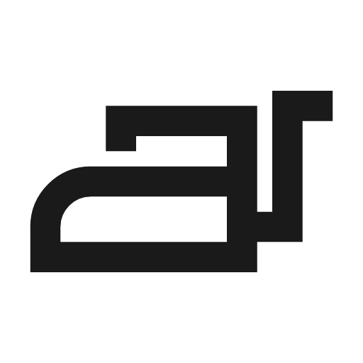 Iron outline sharp icon, sharp-cornered style, from Material Symbols