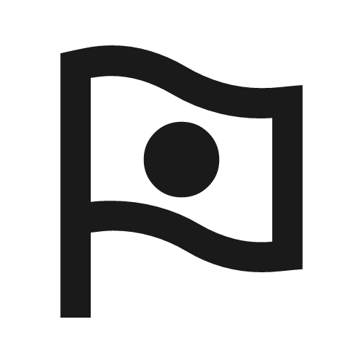 Japanese flag outline icon, outline style, from Material Symbols