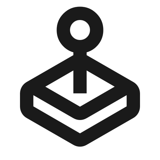 Joystick outline icon, outline style, from Material Symbols