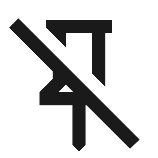 Keep off outline icon, outline style, from Material Symbols