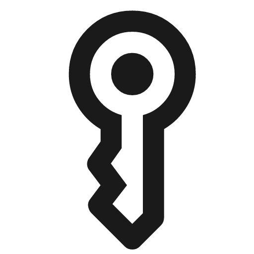 Key vertical outline rounded icon, rounded style, from Material Symbols