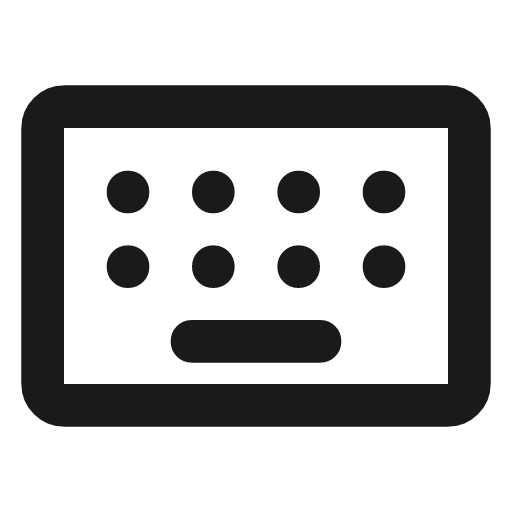 Keyboard alt outline rounded icon, rounded style, from Material Symbols