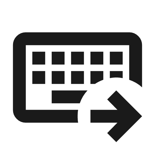 Keyboard external input outline icon, outline style, from Material Symbols