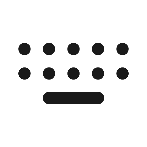 Keyboard keys rounded icon, rounded style, from Material Symbols