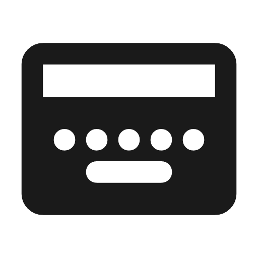 Keyboard onscreen rounded icon, rounded style, from Material Symbols