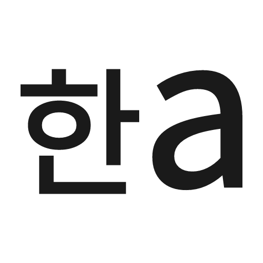 Language korean latin icon, solid style, from Material Symbols