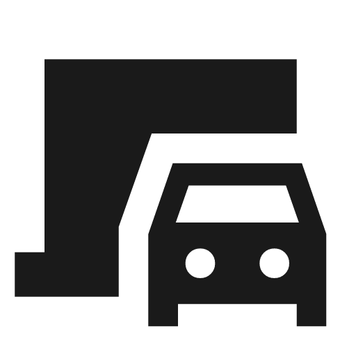 Laptop car sharp icon, sharp-cornered style, from Material Symbols