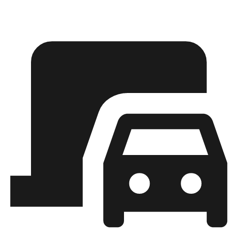 Laptop car icon, solid style, from Material Symbols