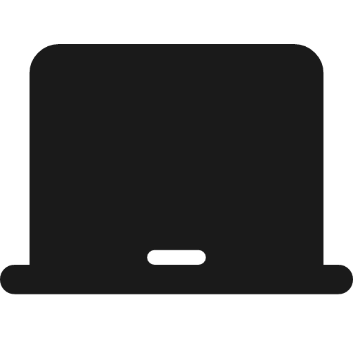 Laptop chromebook rounded icon, rounded style, from Material Symbols