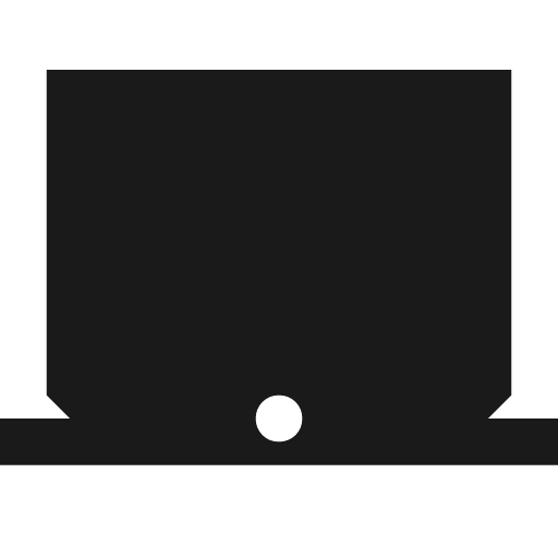 Laptop mac sharp icon, sharp-cornered style, from Material Symbols