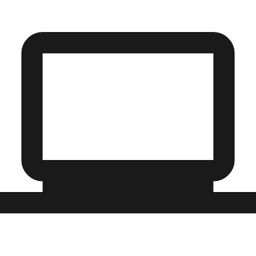 Laptop windows outline icon, outline style, from Material Symbols