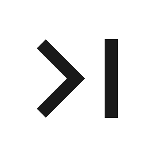 Last page icon, solid style, from Material Symbols