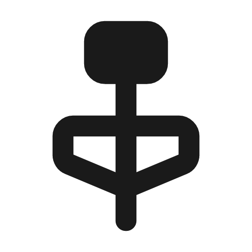 Lda rounded icon, rounded style, from Material Symbols