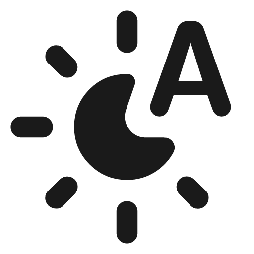Light mode auto rounded icon, rounded style, from Material Symbols