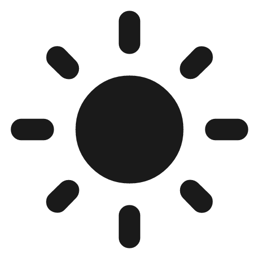 Light mode rounded icon, rounded style, from Material Symbols