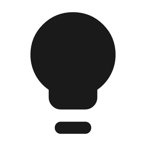 Lightbulb 2 rounded icon, rounded style, from Material Symbols