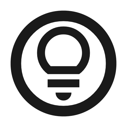 Lightbulb circle outline icon, outline style, from Material Symbols