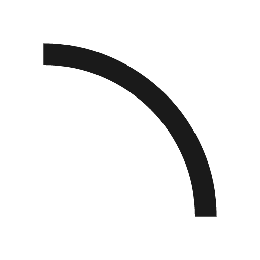 Line curve icon, solid style, from Material Symbols