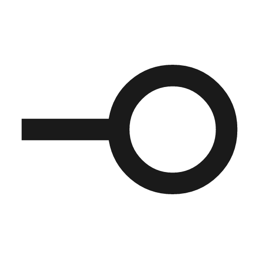 Line end circle outline icon, outline style, from Material Symbols