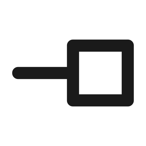 Line end square outline rounded icon, rounded style, from Material Symbols