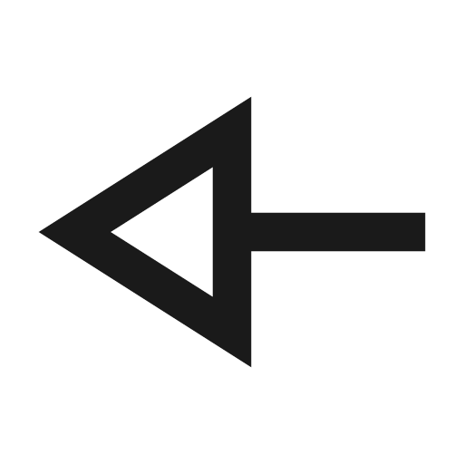 Line start arrow outline icon, outline style, from Material Symbols