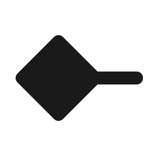 Line start diamond rounded icon, rounded style, from Material Symbols