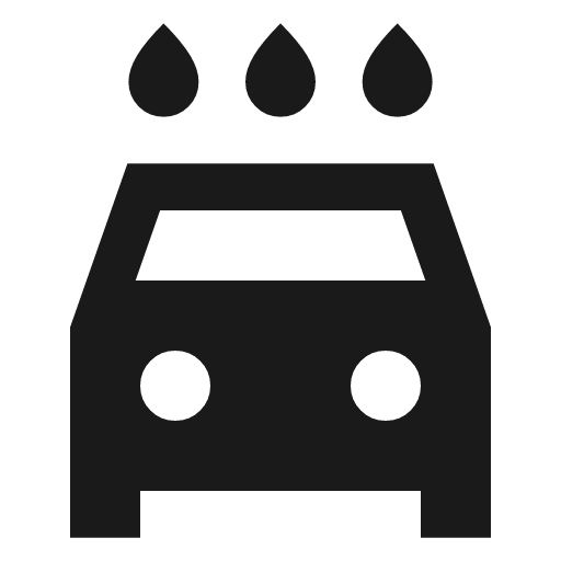 Local car wash sharp icon, sharp-cornered style, from Material Symbols