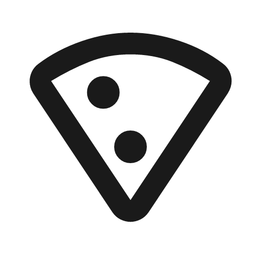 Local pizza outline rounded icon, rounded style, from Material Symbols