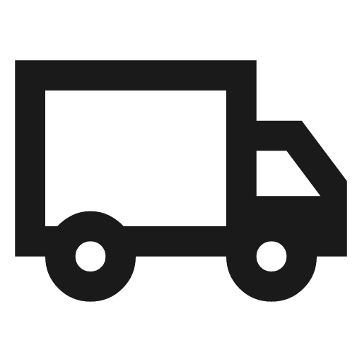 Local shipping outline sharp icon, sharp-cornered style, from Material Symbols