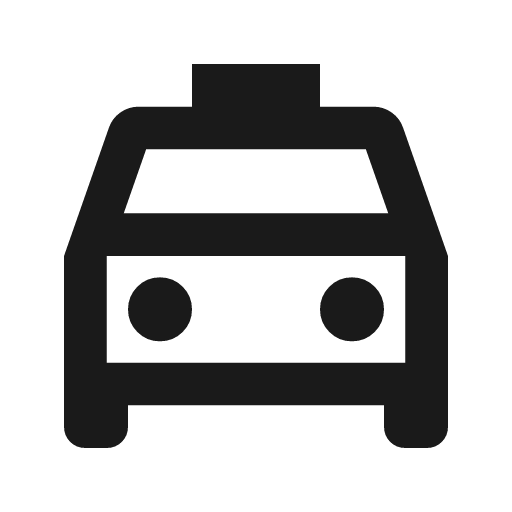 Local taxi outline icon, outline style, from Material Symbols