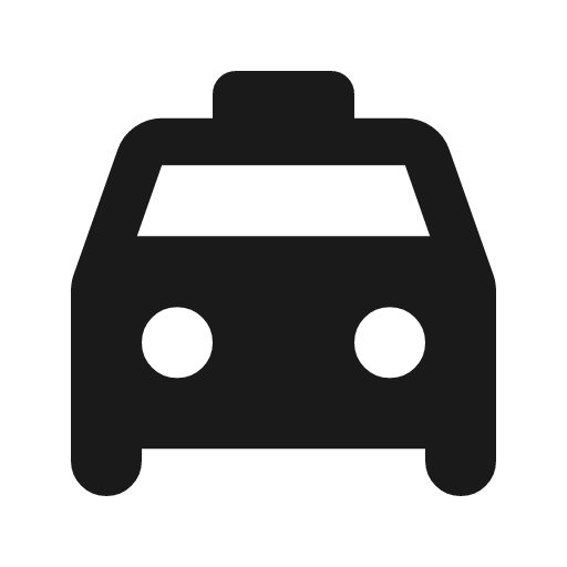 Local taxi rounded icon, rounded style, from Material Symbols